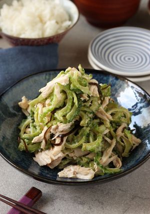 ゴーヤと鶏肉の塩昆布マヨサラダ-レシピのメイン写真