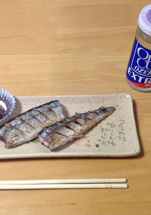 秋刀魚の塩焼き(酒のつまみ長岡風?)-レシピのメイン写真