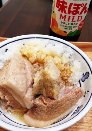 圧力鍋で簡単ウマウマ★ゆで豚ポン酢★-レシピのメイン写真