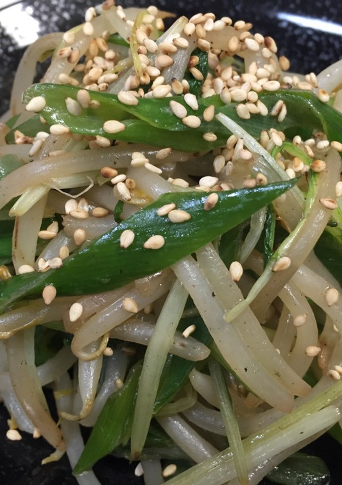 簡単‼モヤシとネギと水菜の炒めもの-レシピのメイン写真