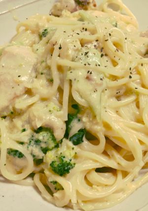 ズボラ飯コーンクリーム缶でラクラクパスタ-レシピのメイン写真