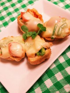 簡単で美味しい一品!がんもピザ♡-レシピのメイン写真