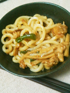 残った青椒肉絲で焼きうどん-レシピのメイン写真