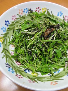 しゃきしゃき水菜とひじきの梅サラダぁ~-レシピのメイン写真