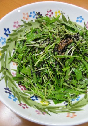 しゃきしゃき水菜とひじきの梅サラダぁ～-レシピのメイン写真