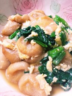 麩とほうれん草の卵とじ-レシピのメイン写真