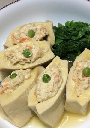 こうや豆腐のひき肉詰め-レシピのメイン写真