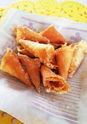 ワンタンの皮deとんがりコーン-レシピのメイン写真