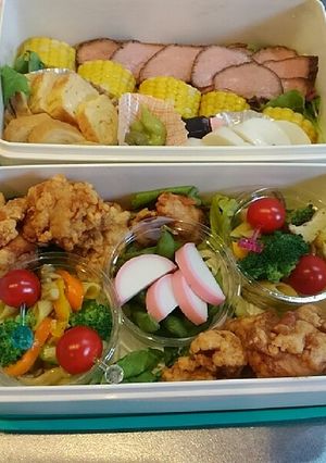 小学校運動会、息子2人のモリモリ弁当☆-レシピのメイン写真