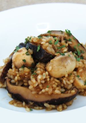 うま味たっぷり♪きのこの玄米リゾット-レシピのメイン写真
