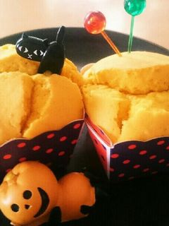 ハロウィンに♪しっとりかぼちゃマフィン♪-レシピのメイン写真