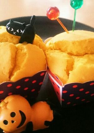 ハロウィンに♪しっとりかぼちゃマフィン♪-レシピのメイン写真