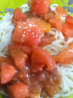 トマトと梅干しの冷やしうどん-レシピのメイン写真