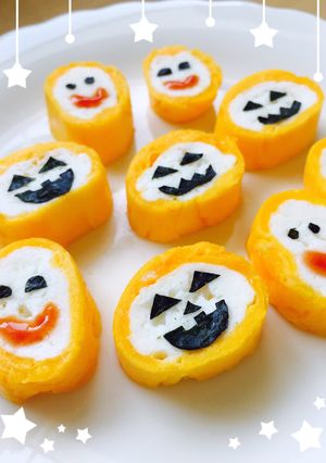ハロウィン☆キャラ弁も 二色卵焼き-レシピのメイン写真