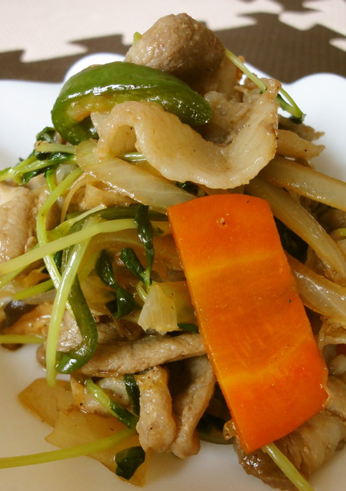 豚肉と豆苗と野菜のオイスター炒め-レシピのメイン写真
