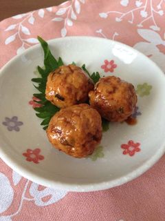 れんこん鶏つくね照り焼き-レシピのメイン写真