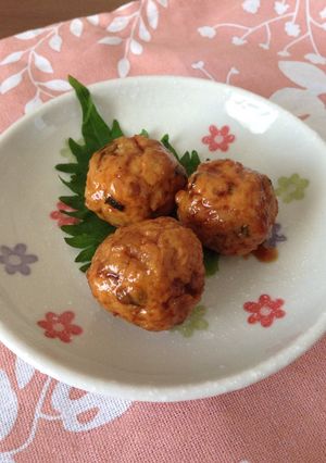 れんこん鶏つくね照り焼き-レシピのメイン写真