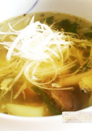 鯖缶とモロヘイヤ*きれいになりまスープ-レシピのメイン写真