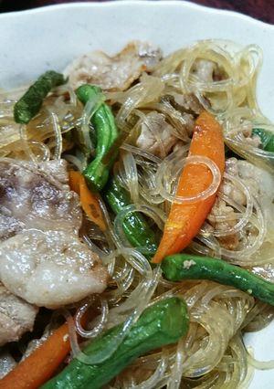 春雨と豚バラの炒め煮-レシピのメイン写真