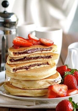 ナテラの入ったホットケーキ-レシピのメイン写真