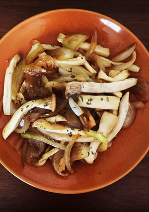 こくうま★エリンギとたまねぎのバター炒め-レシピのメイン写真