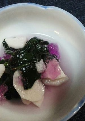 金沢野菜　金時草の酢の物-レシピのメイン写真