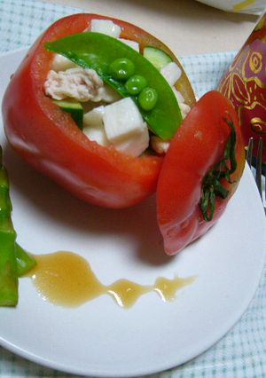 コロコロ野菜のトマトカップサラダ-レシピのメイン写真