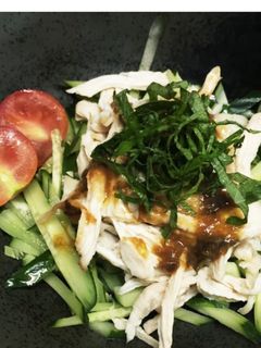 しっとり☆鶏むね肉の梅ドレッシング-レシピのメイン写真