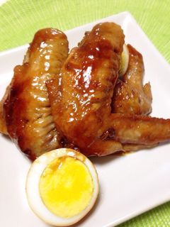 手羽先とゆで卵の照り煮-レシピのメイン写真