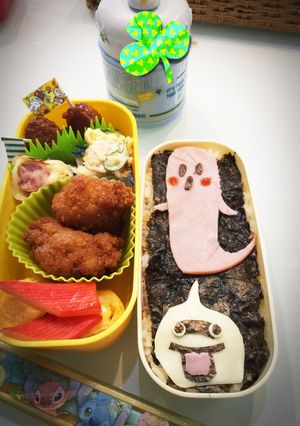 材料3つのキャラ弁 ボーボーとウィスパー-レシピのメイン写真