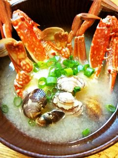 渡り蟹とアサリの味噌汁-レシピのメイン写真