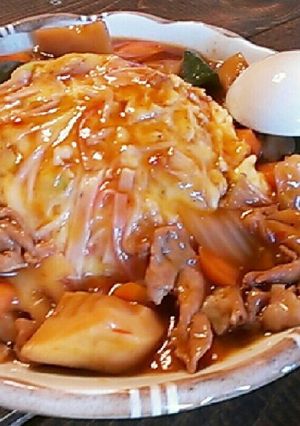 麻婆丼＋八宝菜＋天津飯=究極の中華丼！-レシピのメイン写真