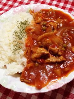 豚こま、トマト缶で簡単ハヤシライス♬-レシピのメイン写真