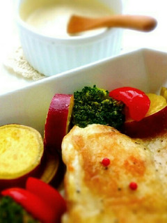 ドレッシングが♪✾薩摩芋と鶏肉の温サラダ-レシピのメイン写真