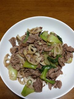 牛肉とレンコンのオイスター炒め-レシピのメイン写真