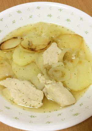 鶏とじゃがいもと玉ねぎの煮込み-レシピのメイン写真