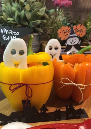 ハロウィン☆おばけの野菜スティック。-レシピのメイン写真