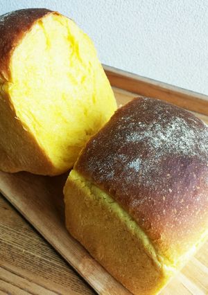 ♡かぼちゃとお豆腐のふんわり食パン♡-レシピのメイン写真