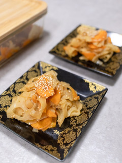 レンジで簡単!蓮根と人参のきんぴら-レシピのメイン写真