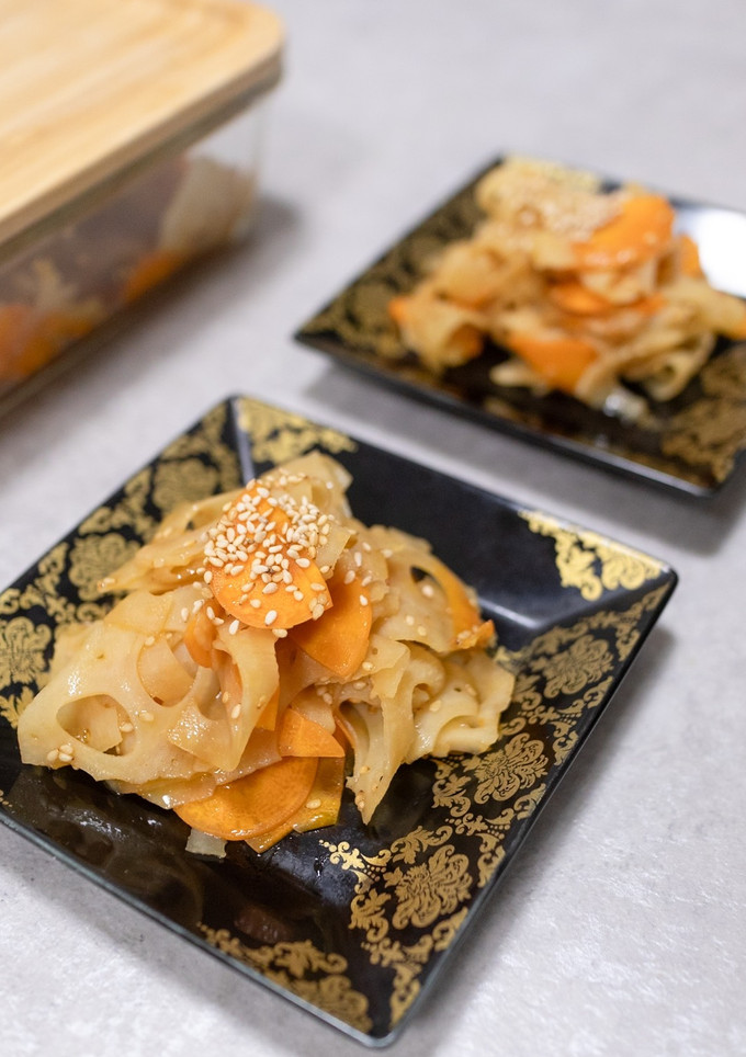 レンジで簡単！蓮根と人参のきんぴら-レシピのメイン写真