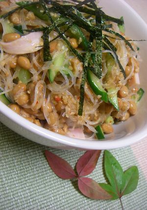 納豆バンバンジーどん-レシピのメイン写真