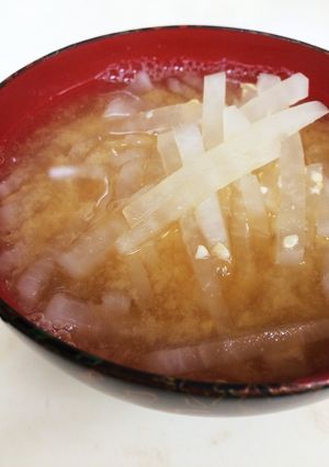 今日の朝食 大根の味噌汁-レシピのメイン写真