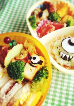 簡単マイクミニオン!ディズニーキャラ弁-レシピのメイン写真