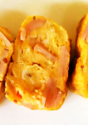 お弁当に!ハム入り卵焼きの粒マスタード味-レシピのメイン写真