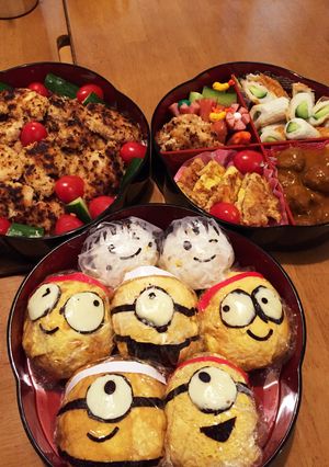 運動会弁当 紅白ミニオンズ ！-レシピのメイン写真