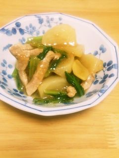 かぶと豚肉の生姜風味とろとろ煮-レシピのメイン写真