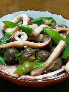 簡単 むかごとイカとおくら炒め-レシピのメイン写真