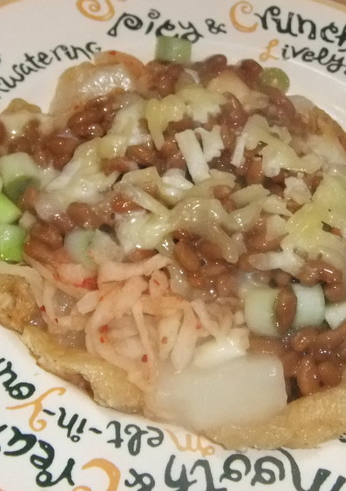 油揚げと餅の切干納豆キムチ焼き-レシピのメイン写真