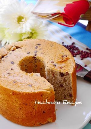 和スウィーツ♡小豆のシフォンケーキ-レシピのメイン写真