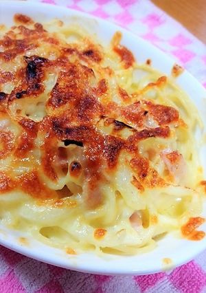 カルボナーラDEパスタグラタン♡-レシピのメイン写真